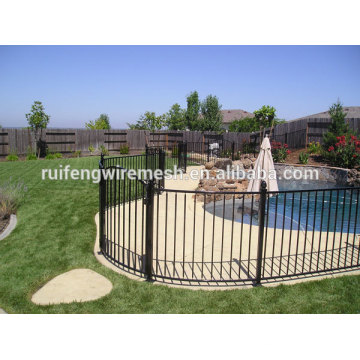 Clôture durable de piscine en acier noire / clôture de piscine / clôture de piscine de Terporary